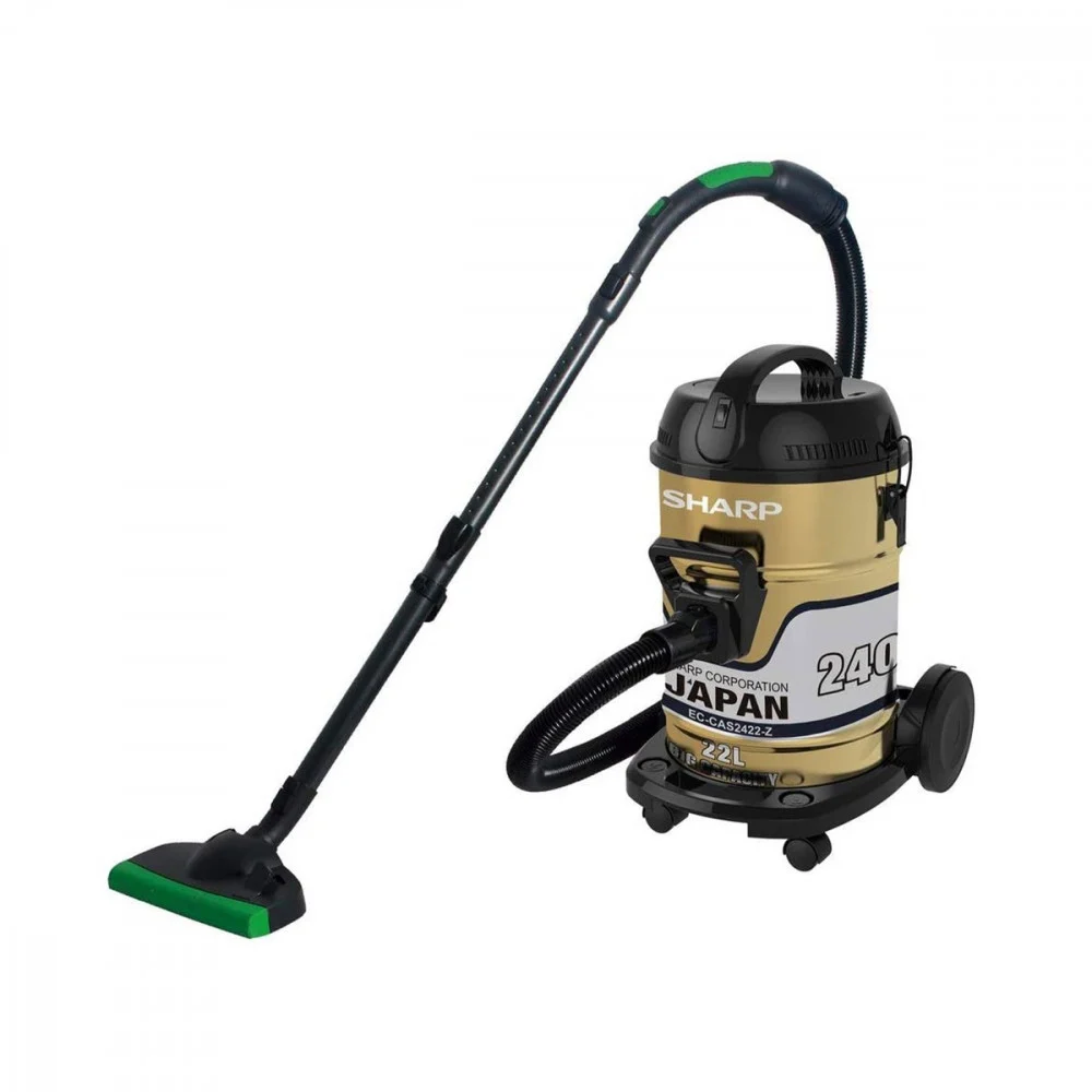 Sharp Barrel Vacuum Cleaner, 2400 Watts, 22 Liters, Gold