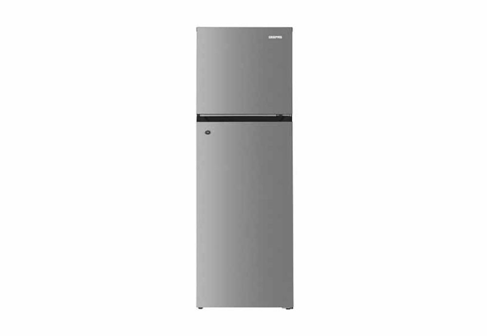 Geepas 2-Door Refrigerator, 311 Liters, 11 Cubic Feet, Silver