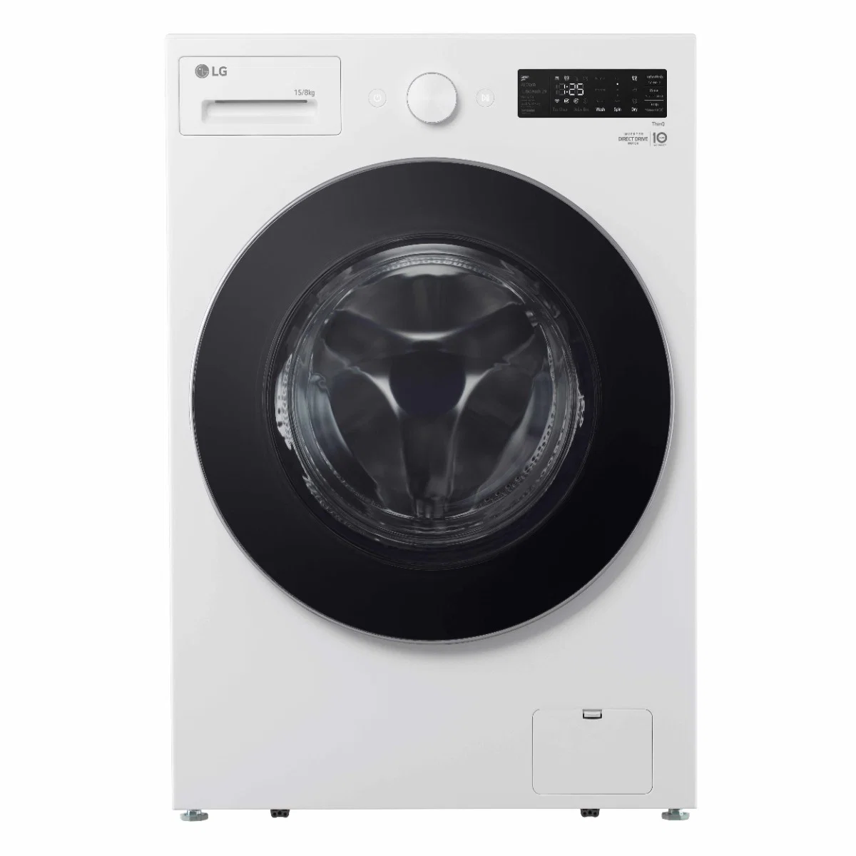 LG Front Load Washing Machine With Dryer, 15 Kg, White