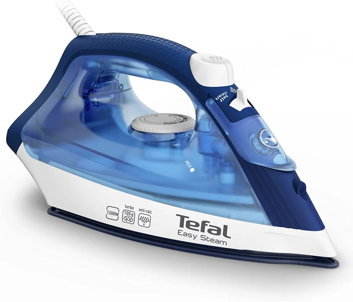 Tefal Steam Iron 1200W Non Stick Soleplate Easy Steam