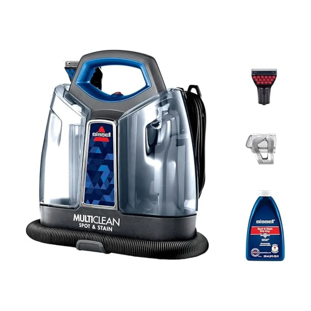 Bissell - Handheld Spot Cleaner, Stain Portable Carpet Cleaner, Permanently Removes Tough Stains, Black & Blue