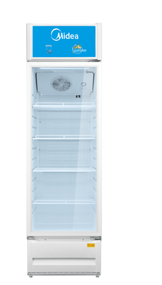Midea Showcase Single Door Glass Display Refrigerator, 309 Liters, White