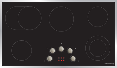 Kelvinator Built-In Electric Hobs, 90 Cm, 5 Burners Ceramic