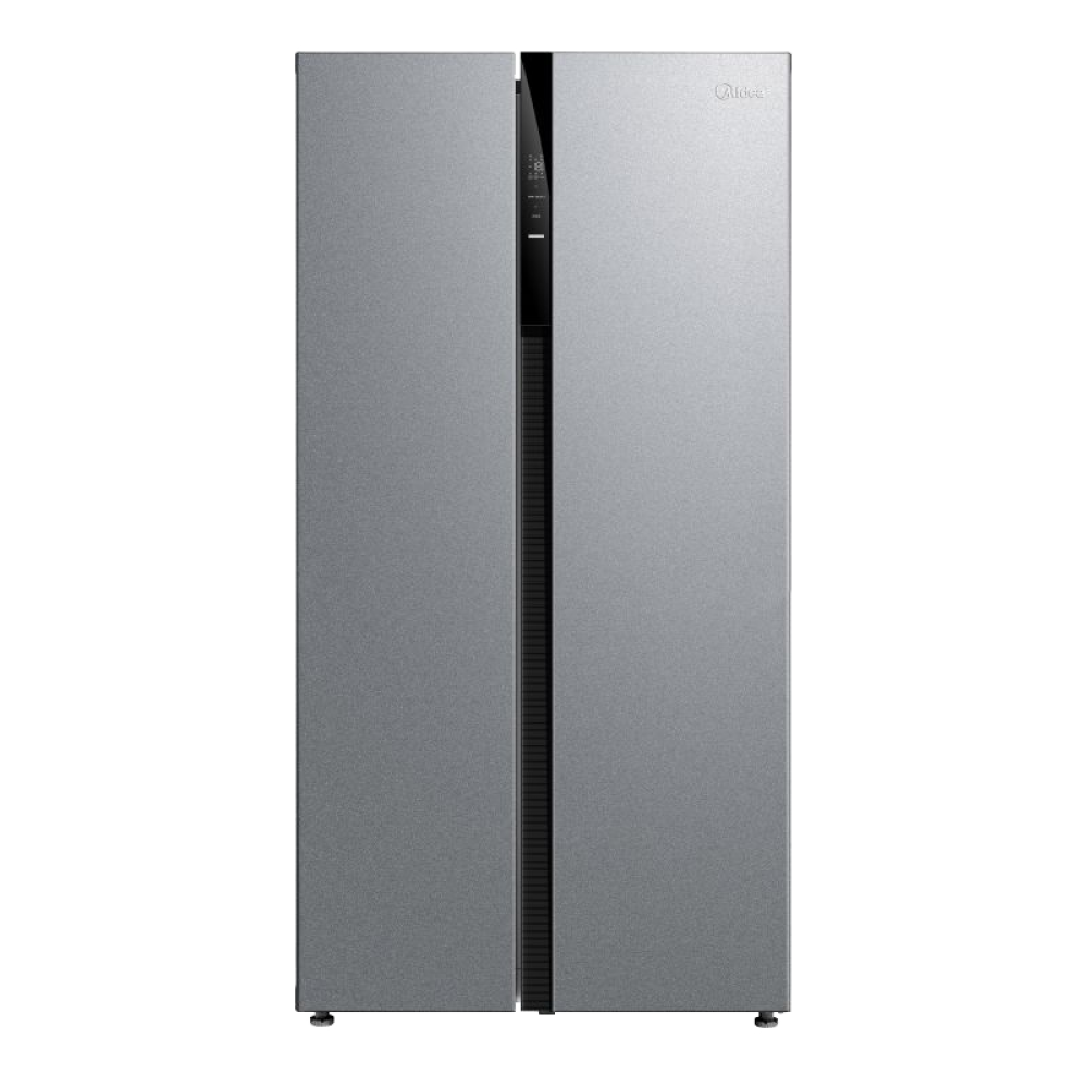 Midea Side-by-Side Refrigerator, 510 Liters, 18 Cubic Feet, Silver, Inverter