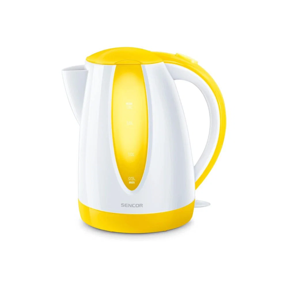 Sencor Electric Kettle, 1.8L, 2000W, HEAT WATER TWICE AS FAST, Yellow